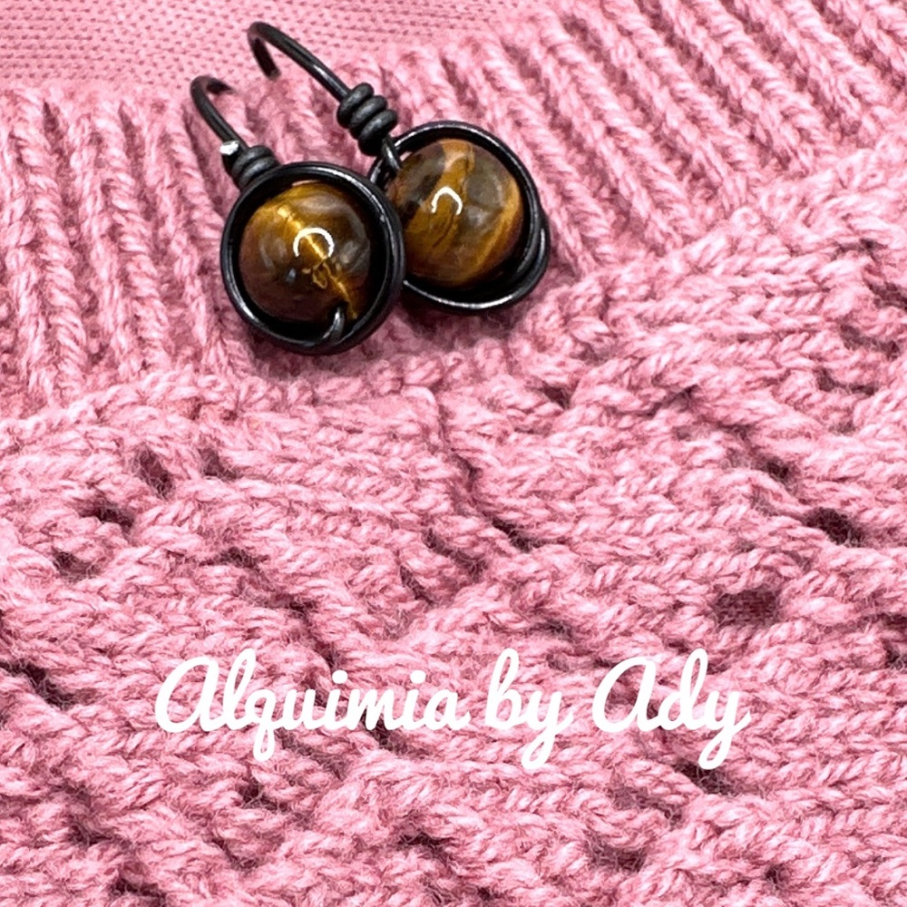 Tiger’s eye earrings - Picture 1 of 1